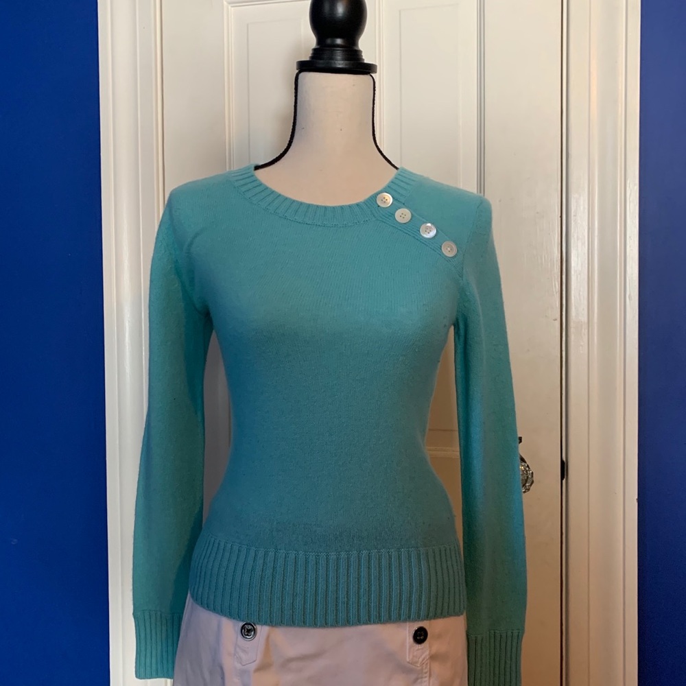 Banana Republic blue cashmere sweater